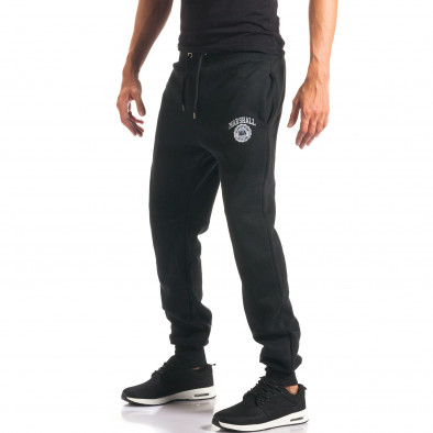 Ανδρικό μαύρο παντελόνι jogger Marshall it160816-7 4