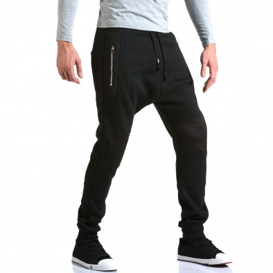 Ανδρικό μαύρο παντελόνι jogger New Star it211015-57 4