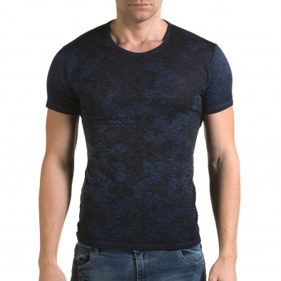 Ανδρική γαλάζια κοντομάνικη μπλούζα Lagos il120216-48 2