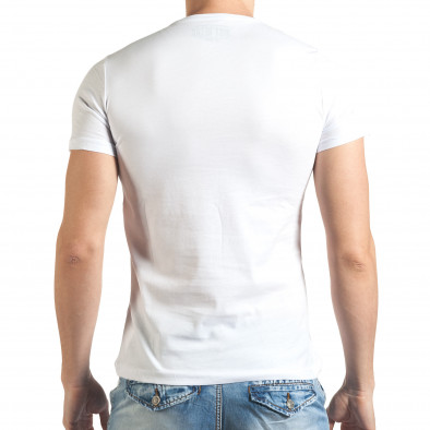 Ανδρική λευκή κοντομάνικη μπλούζα Just Relax il140416-22 3