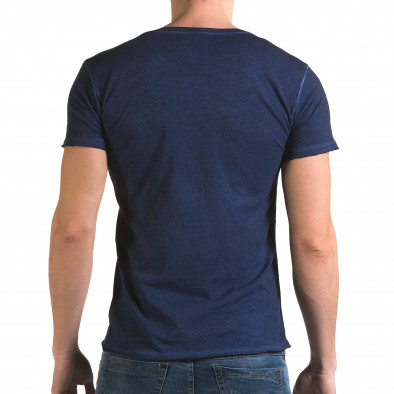 Ανδρική γαλάζια κοντομάνικη μπλούζα Lagos il120216-4 3