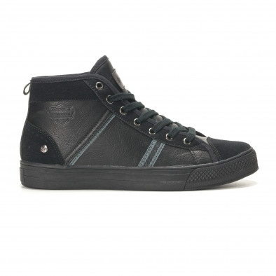 Ανδρικά μαύρα sneakers Montefiori it141016-16 2