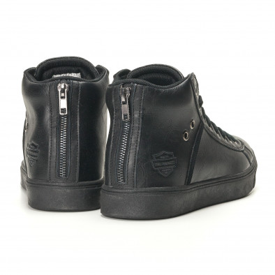 Ανδρικά μαύρα sneakers Montefiori it141016-23 5