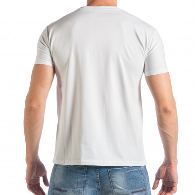 Ανδρική λευκή κοντομάνικη μπλούζα Frank Martin tsf290318-9 3
