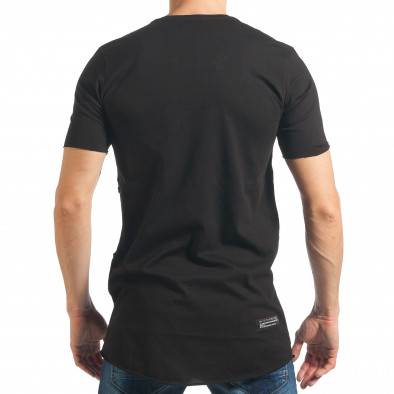 Ανδρική μαύρη κοντομάνικη μπλούζα Breezy tsf020218-21 3