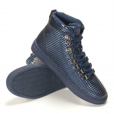 Ανδρικά γαλάζια sneakers Niadi it141016-10 4