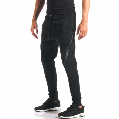 Ανδρικό μαύρο παντελόνι jogger Top Star it160816-1 4