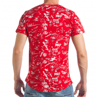 Ανδρική κόκκινη κοντομάνικη μπλούζα Breezy tsf290318-28 3