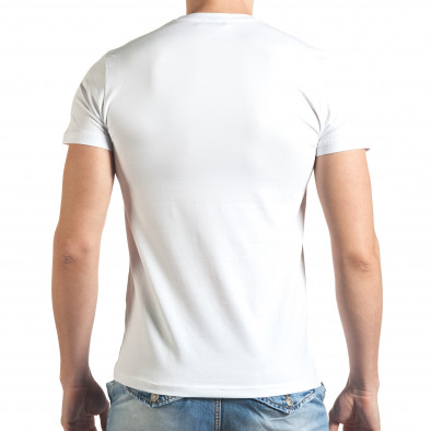 Ανδρική λευκή κοντομάνικη μπλούζα Frank Martin tsf140416-71 3