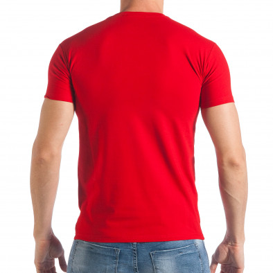 Ανδρική κόκκινη κοντομάνικη μπλούζα Frank Martin tsf290318-2 3