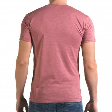 Ανδρική ροζ κοντομάνικη μπλούζα Lagos il120216-6 3