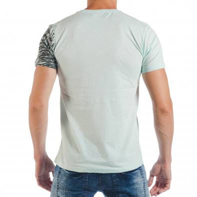 Ανδρική πράσινη κοντομάνικη μπλούζα με πριντ φοίνικα tsf250518-27 3
