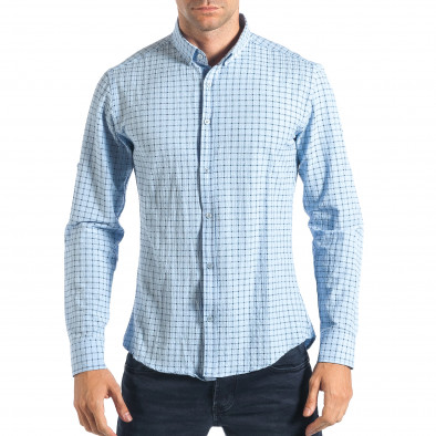 Ανδρικό γαλάζιο πουκάμισο Mario Puzo tsf270917-11 2