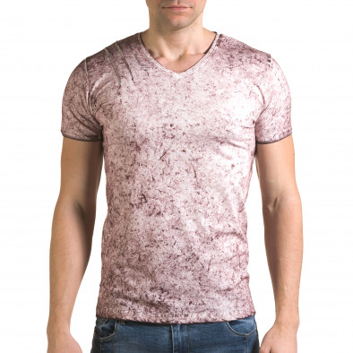 Ανδρική ροζ κοντομάνικη μπλούζα Lagos il120216-18 2
