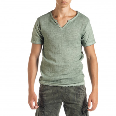 Ανδρική πράσινη κοντομάνικη μπλούζα Duca Homme it010720-26 2