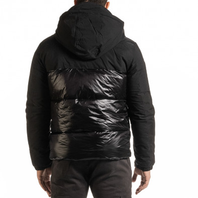 Ανδρικό μαύρο χειμωνιάτικο μπουφάν Duca Homme it301020-8 4