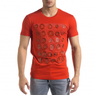 Ανδρική κόκκινη κοντομάνικη μπλούζα SAW tr110320-8 2