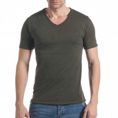 Ανδρική πράσινη κοντομάνικη μπλούζα Enjoy it030217-16 2