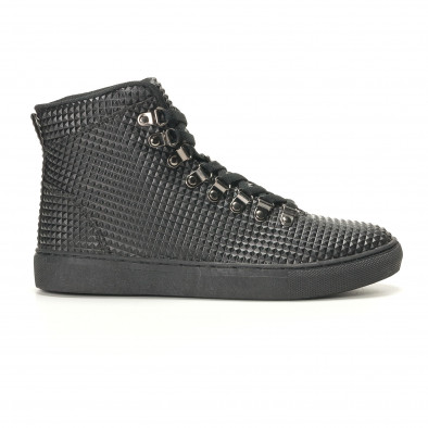 Ανδρικά μαύρα sneakers Niadi it141016-9 2
