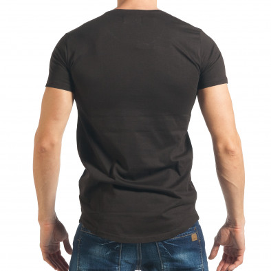 Ανδρική μαύρη κοντομάνικη μπλούζα Breezy tsf020218-5 3