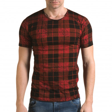 Ανδρική κόκκινη κοντομάνικη μπλούζα Lagos il120216-49 2