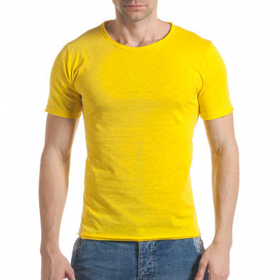 Ανδρική κίτρινη κοντομάνικη μπλούζα Enjoy it030217-7 2