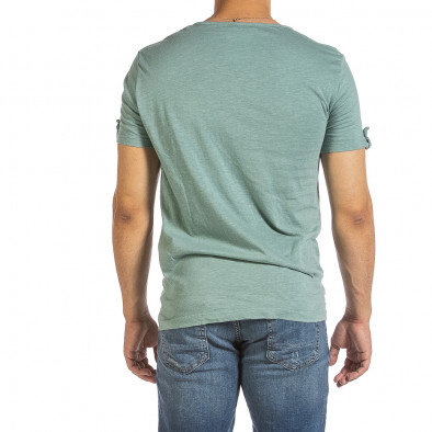 Ανδρική πράσινη κοντομάνικη μπλούζα Made in Italy it240621-3 3