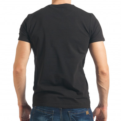 Ανδρική μαύρη κοντομάνικη μπλούζα Lagos tsf020218-72 3