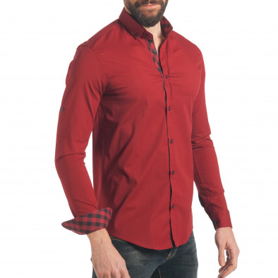 Ανδρικό κόκκινο πουκάμισο Mario Puzo tsf220218-8 3