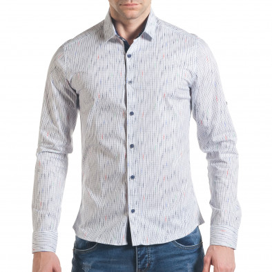 Ανδρικό λευκό πουκάμισο Mario Puzo tsf070217-8 2