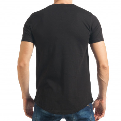 Ανδρική μαύρη κοντομάνικη μπλούζα Breezy tsf020218-2 3