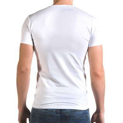 Ανδρική λευκή κοντομάνικη μπλούζα Lagos il120216-50 3