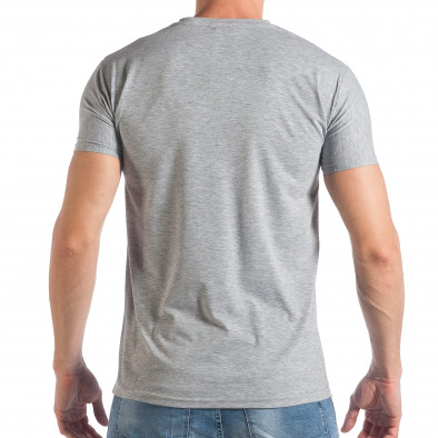 Ανδρική γκρι κοντομάνικη μπλούζα Frank Martin tsf290318-4 3