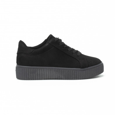 Γυναικεία μαύρα sneakers basic μοντέλο it150818-41 2