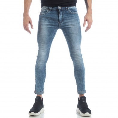 Ανδρικό γαλάζιο τζιν Skinny Washed Jeans it040219-7 3