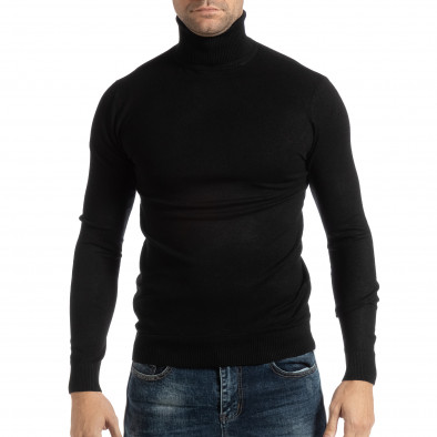 Ανδρικό μαύρο πουλόβερ ζιβάγκο it261018-103 2