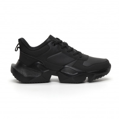 Extra Chunky ανδρικά μαύρα αθλητικά παπούτσια ελαφρύ μοντέλο it260919-30 3
