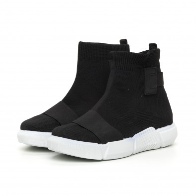 Γυναικεία  slip-on μαύρα αθλητικά παπούτσια με λάστιχο it130819-50 3