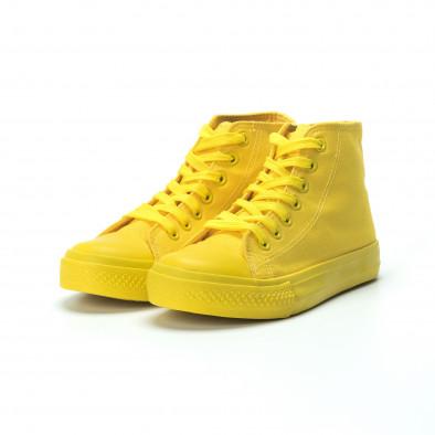 Γυναικεία κίτρινα ψηλά sneakers it250119-79 3