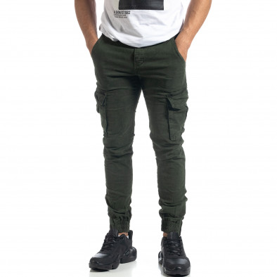Ανδρικό Cargo Jogger παντελόνι σε χρώμα Olive it041019-45 3