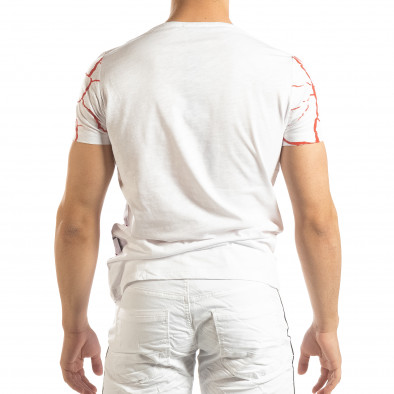 Ανδρική λευκή κοντομάνικη μπλούζα Supple it150419-109 3