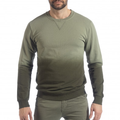 Ανδρική πράσινη μπλούζα με επένδυση it040219-91 4