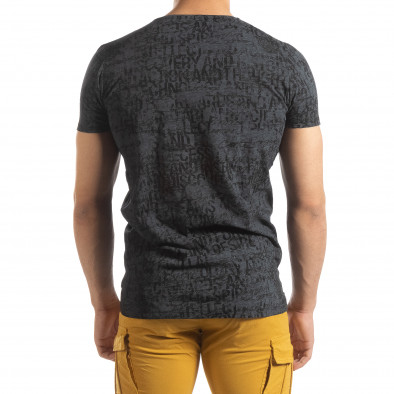 Ανδρική σκούρα γκρι κοντομάνικη μπλούζα Vintage it150419-105 3