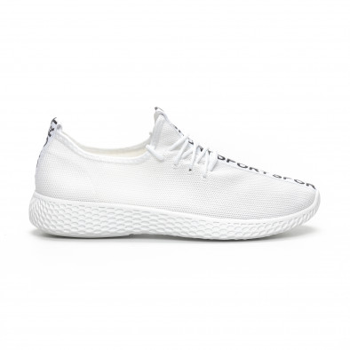 Ανδρικά λευκά υφασμάτινα αθλητικά παπούτσια  it240419-3 2