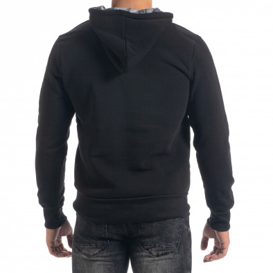 Ανδρικό μαύρο φούτερ hoodie με πριντ Originals it071119-61 3