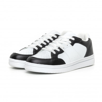 Ανδρικά skate sneakers σε λευκό και μαύρο it130819-7 3