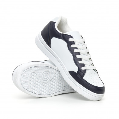 Ανδρικά skate sneakers σε λευκό και μπλέ it130819-8 4