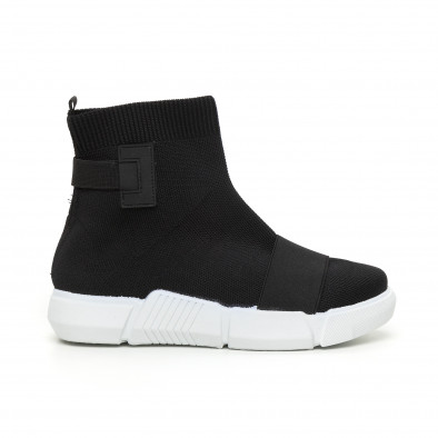 Γυναικεία  slip-on μαύρα αθλητικά παπούτσια με λάστιχο it130819-50 2