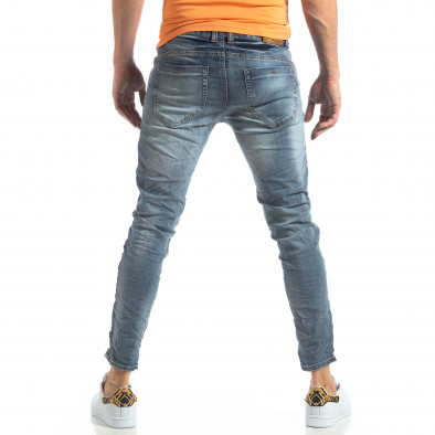 Ανδρικό γαλάζιο τζιν Washed Slim Jeans it210319-9 4