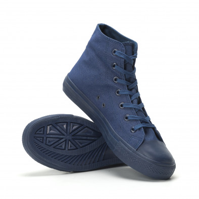 Ανδρικά μπλε ψηλά sneakers κλασικό μοντέλο it250119-2 4
